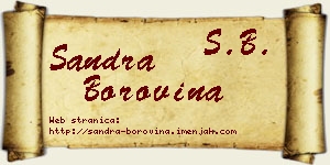 Sandra Borovina vizit kartica